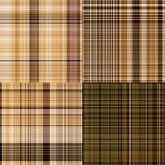 Warm fall gingham tartan check seamless pattern. Woven classic variegated ombre check texture with fabric effect. Repeatable tile for fashion and home decor soft furnishing design. 
