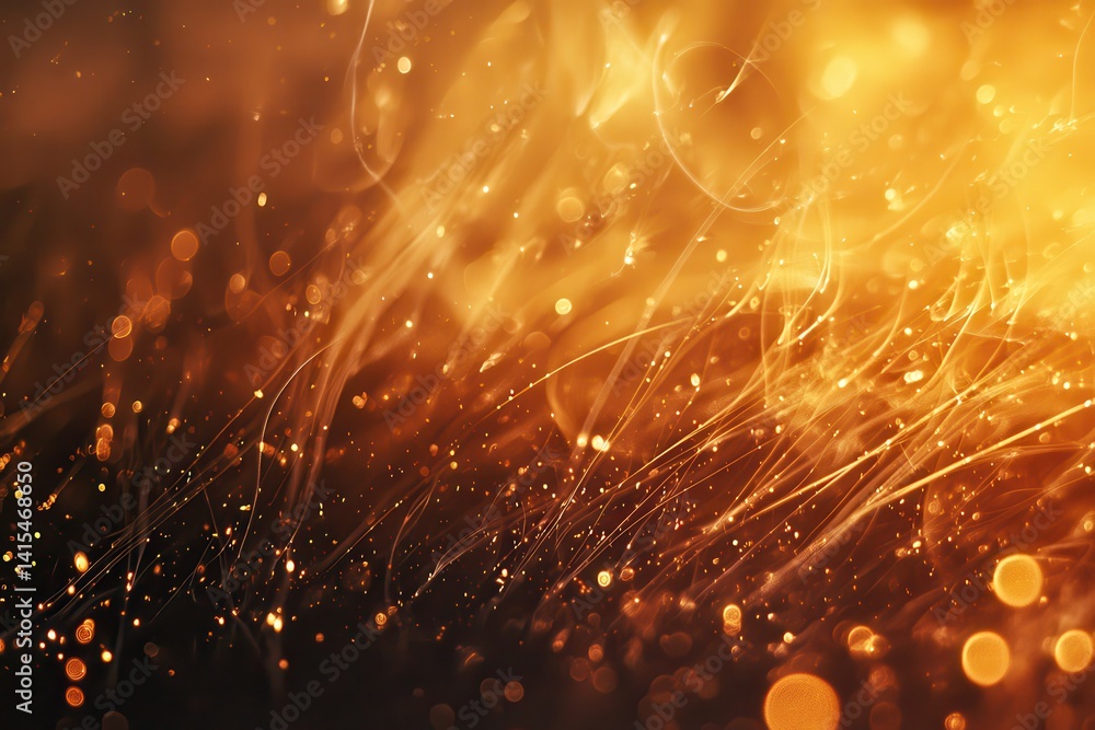 Canvas Prints golden sparkling light abstract background for creative projects