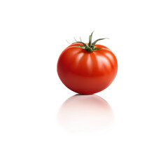 Round tomato on clean background


