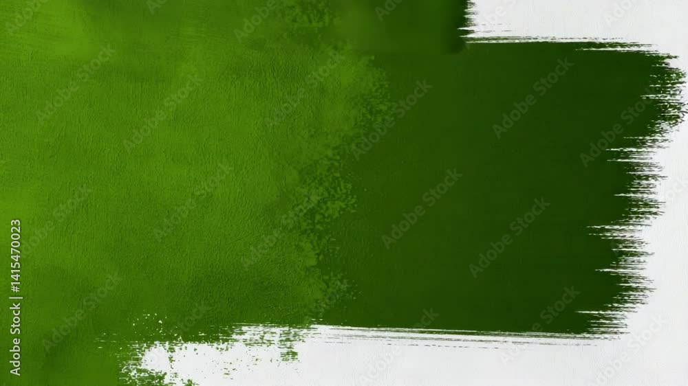 Aufkleber vibrant green paint stroke on white background for creative design projects and artistic application