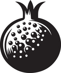 A fresh pomegranate fruit vector silhouette vector black color silhouette isolated white background
