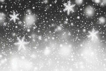 Fototapeta premium Abstract Christmas background with snowflakes and winter holiday theme