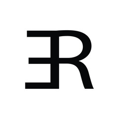 abstract RE Letter Logo