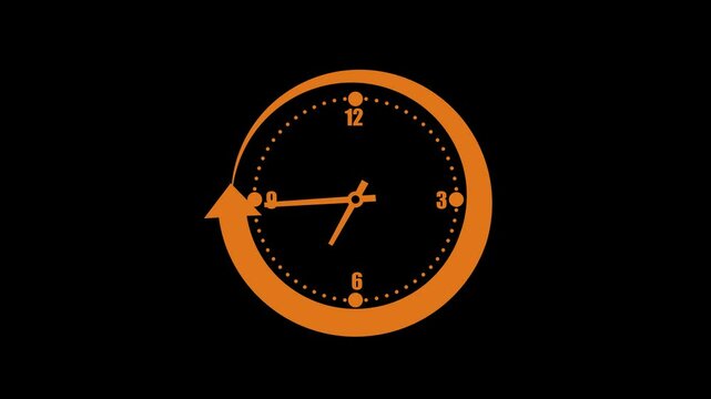 Daylight Saving Time Change Isolated, Isolated of a clock with an arrow indicating time change, symbolizing daylight saving time
