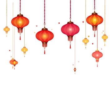 simple cartoon indian kandil lantern for diwali festival vector illustration isolated transparent background