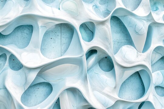 Abstract 3D geometric surface in soft hues, ideal for tech themes