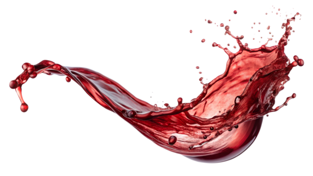 red wine splash isolated