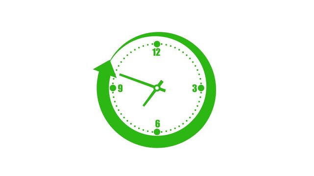 Daylight Saving Time Change Isolated, Isolated of a clock with an arrow indicating time change, symbolizing daylight saving time