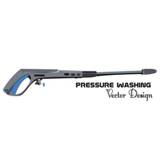 Pressure washing logo design, Pressure washing gun, spray gun, washing gun, gun icon 