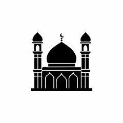 creative details Mosque Icon Vector Illustration