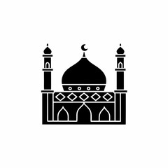 creative details Mosque Icon Vector Illustration