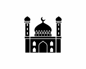 creative details Mosque Icon Vector Illustration
