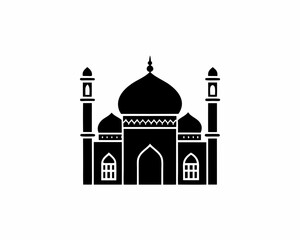creative details Mosque Icon Vector Illustration