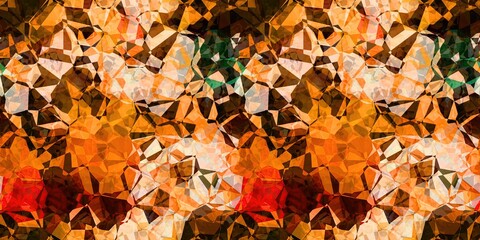 Modern masculine geometric border. Triangular shape seamless banner pattern. Fall color variegated ombre geo edging trim for textured paper design style. Art overlay graphic design wash tape effect. 