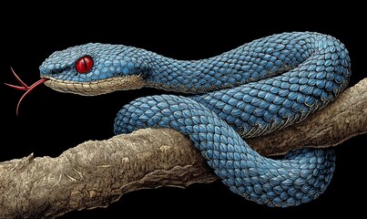 Fototapeta premium Venomous snake on branch
