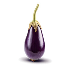 eggplants isolated on white background
