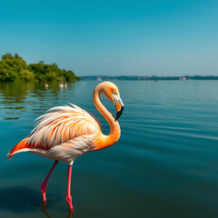 A Rare and Stunning Sight: Flamingos Grace the Danube River with Their Elegant Presence, Captivating Birdwatchers and Nature Enthusiasts Along One of Europe's Most Iconic Waterways