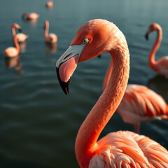 A Rare and Stunning Sight: Flamingos Grace the Danube River with Their Elegant Presence, Captivating Birdwatchers and Nature Enthusiasts Along One of Europe's Most Iconic Waterways