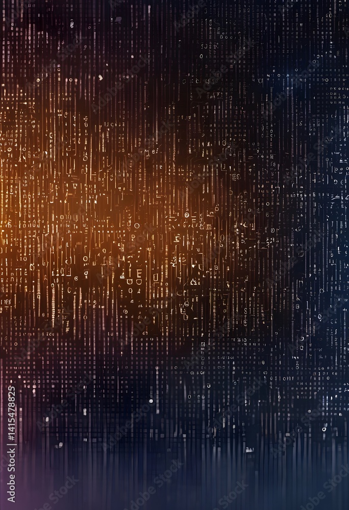 Poster abstract digital grid: a vibrant digital grid of intricate lines and patterns. evoking a sense of th