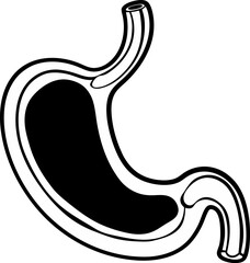 Stomach Icon On White Background Vector Art