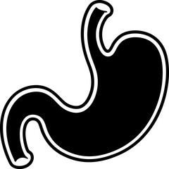 Stomach Icon On White Background Vector Art