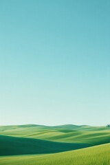 Obraz premium aerial top-down view of serene countryside landscape under clear skies fields and rural paths forming natural patterns