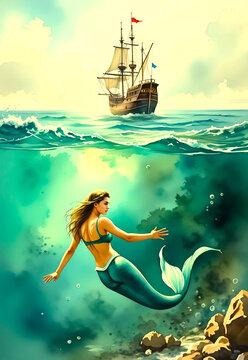 mermaid underwater