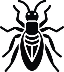 Ani Bug Stencil Icon Beautiful Elements Icon Silhouette Vector Illustration