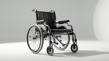 Fototapeta premium Modern Wheelchair on White Background - Medical Equipment and Accessibility