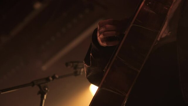 Guitarist playing live on stage