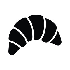 Croissant Stencil Icon Beautiful Elements Icon Silhouette Vector Illustration