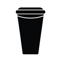 Descargar Vaso De Papel Con Stencil Icon Beautiful Elements Icon Silhouette Vector Illustration