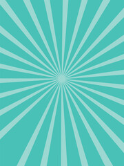 Bright cyan rays background. Comics, pop art style.