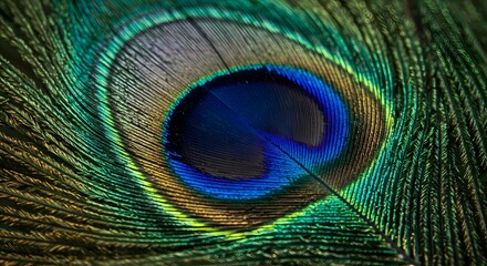 Close-up of a Colorful Feather Showing Vibrant Texture and Detail