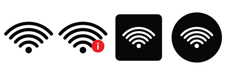 No internet access signal icon set. no internet,  signal vector icon. Wireless icon vector.