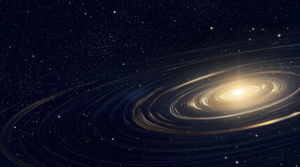 Obraz premium Luminous Cosmic Vortex Futuristic Deep Space Galaxy Background with Radiant Energy Trails