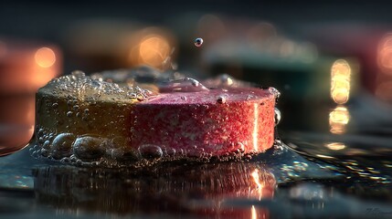 Colorful Disc in Water