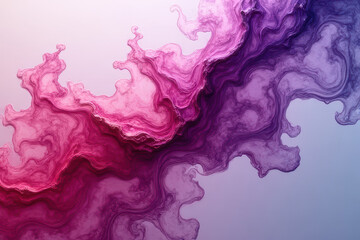 Fototapeta premium Mesmerizing Ink in Water: Close-Up Swirling Patterns of Lime and Pale Violet Red