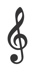 Obraz premium Musical notes icon, Music notes symbol, Black Silhouette Vector Illustrati0n. 
