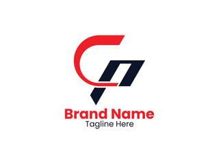 Creative Red and Black cp letter logo design pc vector logo designs, cp logo