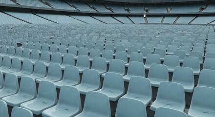 Naklejka premium Empty Seats in Stadium or Arena Ready for Event