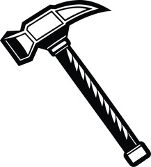 Geologist hammer silhouette, outline silhouette Geologist's hammer icon 