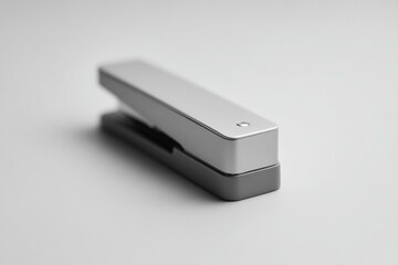 Fototapeta premium capture solitary sleek stapler on smooth monochromatic surface emphasizing minimalistic elegance