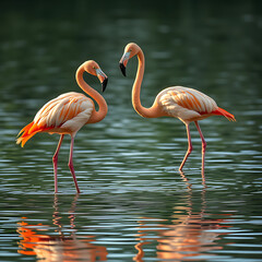A Rare and Stunning Sight: Flamingos Grace the Danube River with Their Elegant Presence, Captivating Birdwatchers and Nature Enthusiasts Along One of Europe's Most Iconic Waterways
