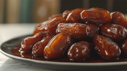Close Up Photography of Dates on a Plate in Natural Light