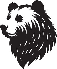 Obraz premium head of a bear silhouette