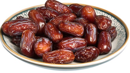 Realistic Photography of Dates on a Plate, High Resolution