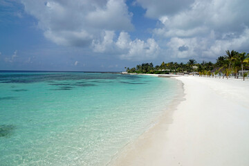 exotic tropical island on the maldives