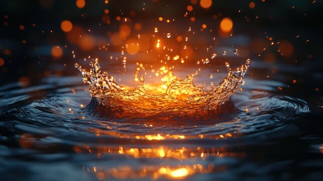 Radiant water splash