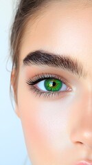 Obraz premium Closeup Woman Green Eyes